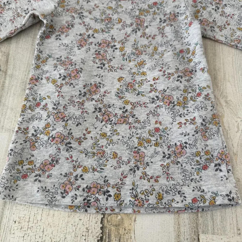 Old Navy Floral Print Sweatshirt Dress - Girls 3-6M Soft Colorful